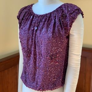 Alice + Olivia Sicily Sequined Top